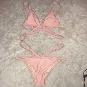 Pink Pacsun Strappy Bikini